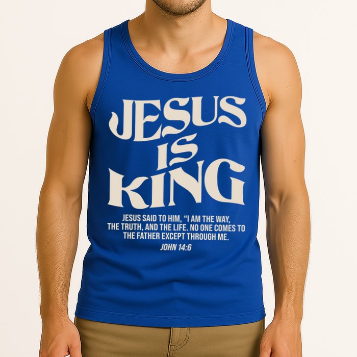 Retro Vintage Style Jesus Is King John 14:6 Tank Top