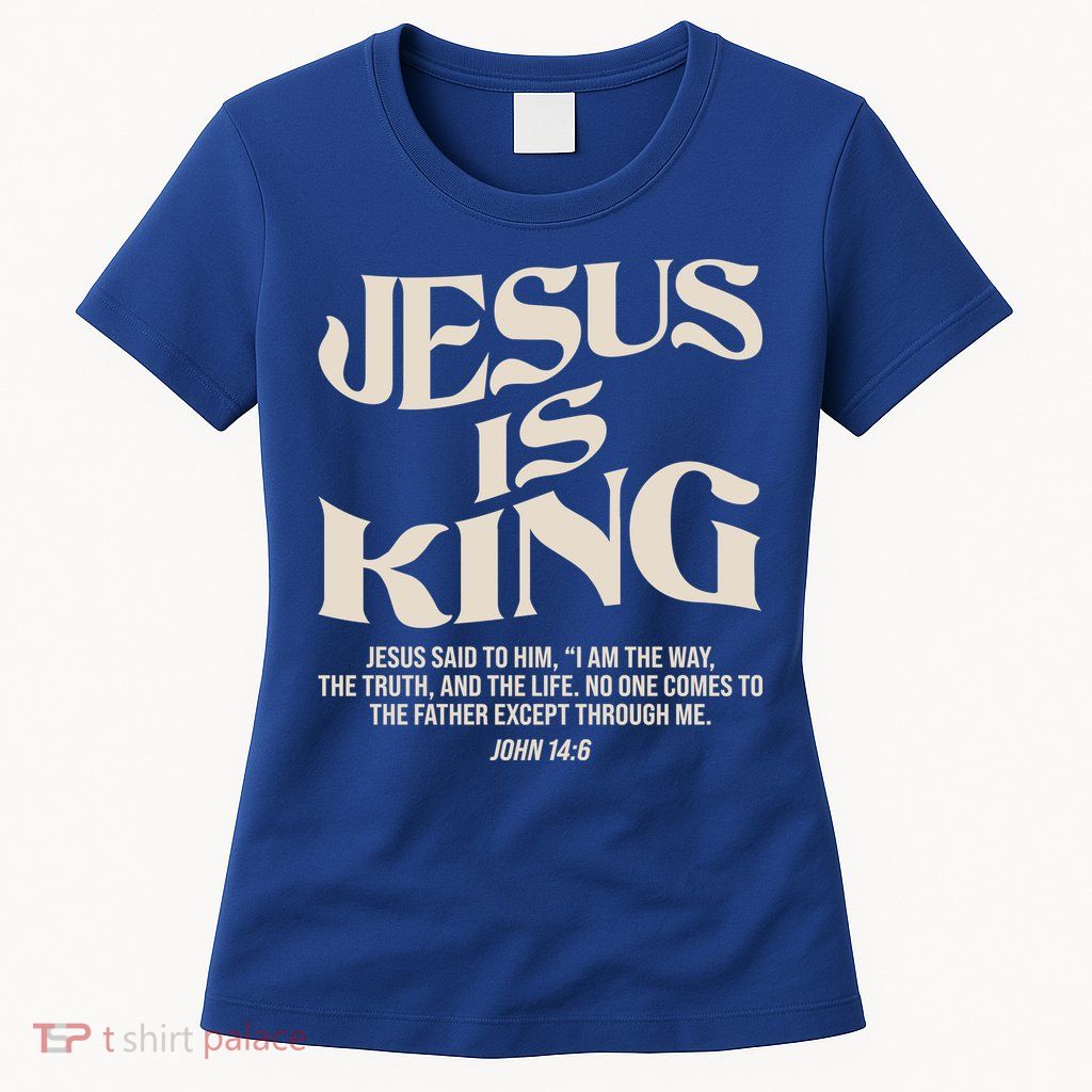 Retro Vintage Style Jesus Is King John 14:6 Womens T-Shirt