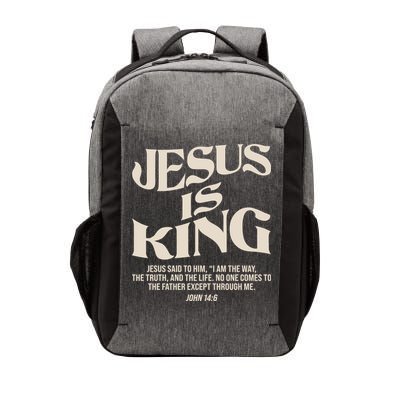 Retro Vintage Style Jesus Is King John 14:6 Vector Backpack