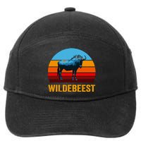 Retro Vintage Style Sunset Wildebeest 7-Panel Snapback Hat