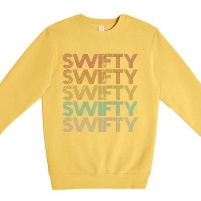 Retro Vintage Swifty Gift Premium Crewneck Sweatshirt