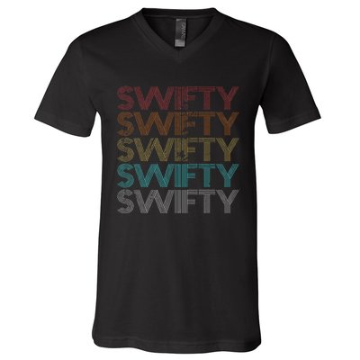 Retro Vintage Swifty Gift V-Neck T-Shirt