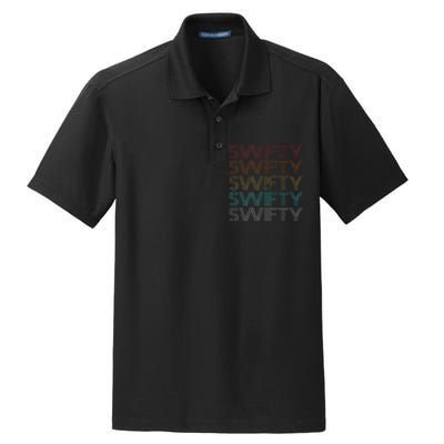 Retro Vintage Swifty Gift Dry Zone Grid Polo