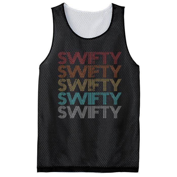 Retro Vintage Swifty Gift Mesh Reversible Basketball Jersey Tank