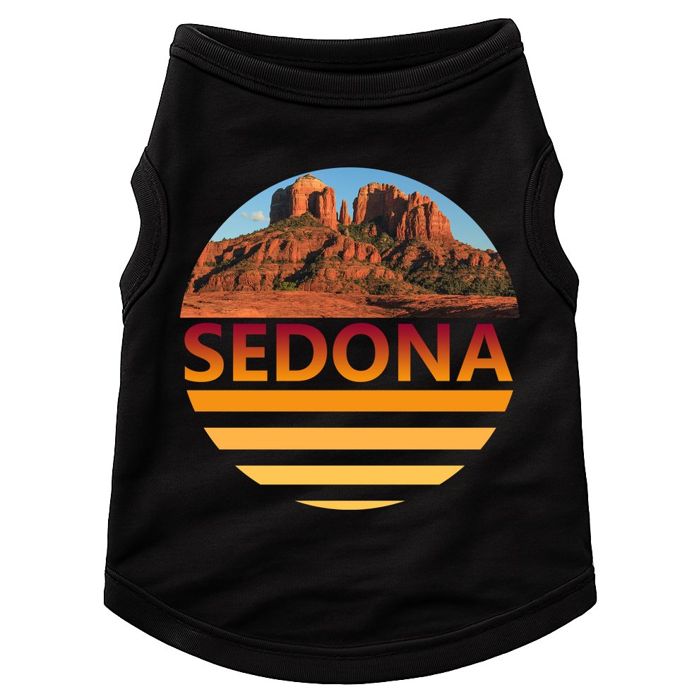 Retro Vintage Sedona Arizona Az Sunset Gift Doggie Tank