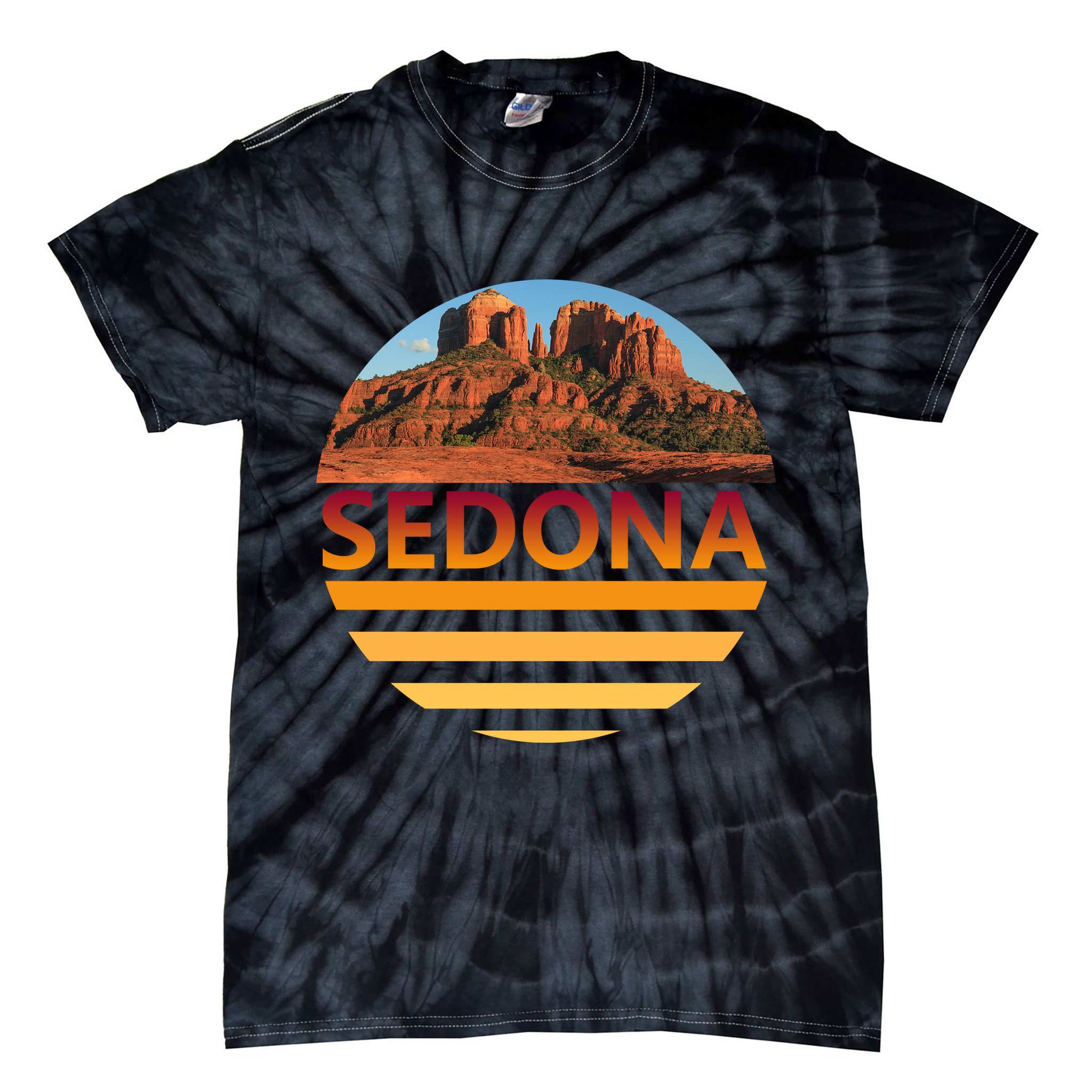 Retro Vintage Sedona Arizona Az Sunset Gift Tie-Dye T-Shirt