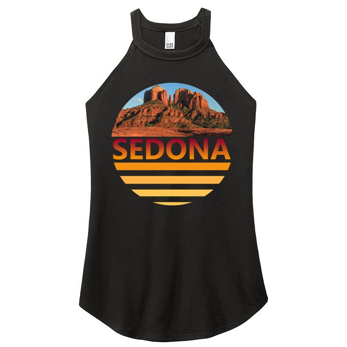 Retro Vintage Sedona Arizona Az Sunset Gift Women's Perfect Tri Rocker Tank