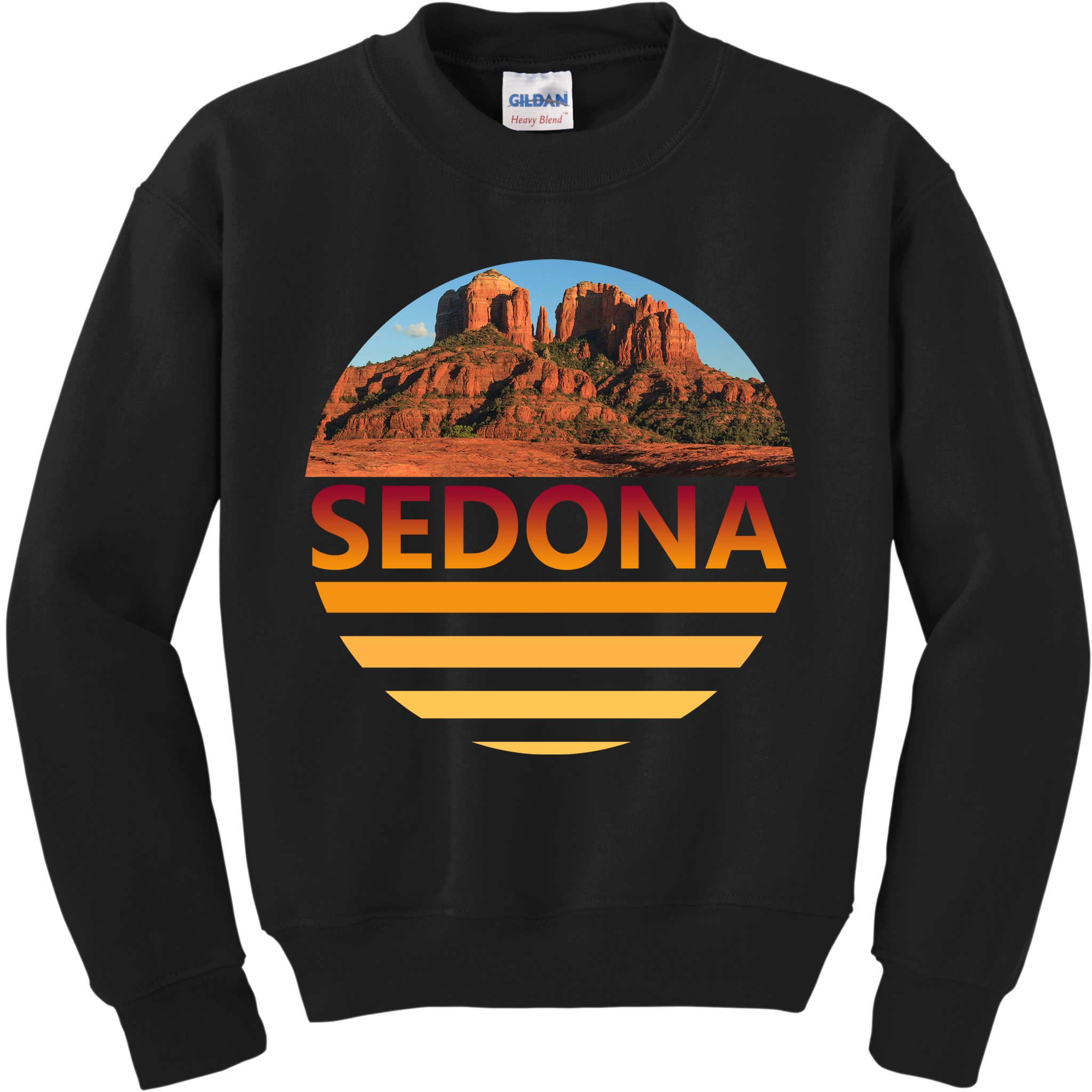 Retro Vintage Sedona Arizona Az Sunset Gift Kids Sweatshirt