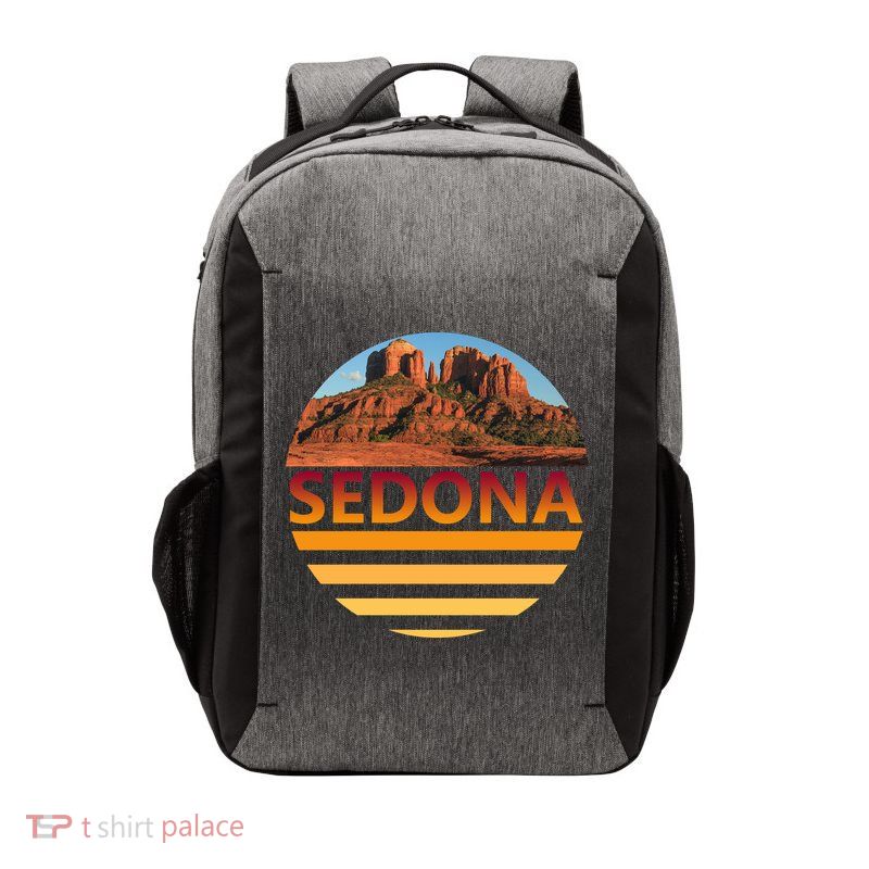 Retro Vintage Sedona Arizona Az Sunset Gift Vector Backpack