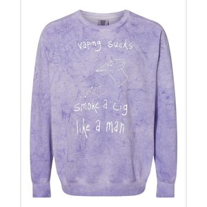 Rat Vaping Sucks Smoke A Cig Like A Man Colorblast Crewneck Sweatshirt