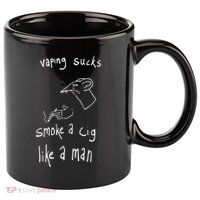 Rat Vaping Sucks Smoke A Cig Like A Man 11oz C Handle Ceramic Mug