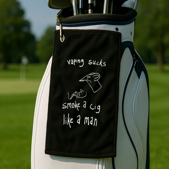 Rat Vaping Sucks Smoke A Cig Like A Man Golf Towel