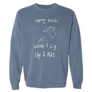 Rat Vaping Sucks Smoke A Cig Like A Man Garment-Dyed Sweatshirt