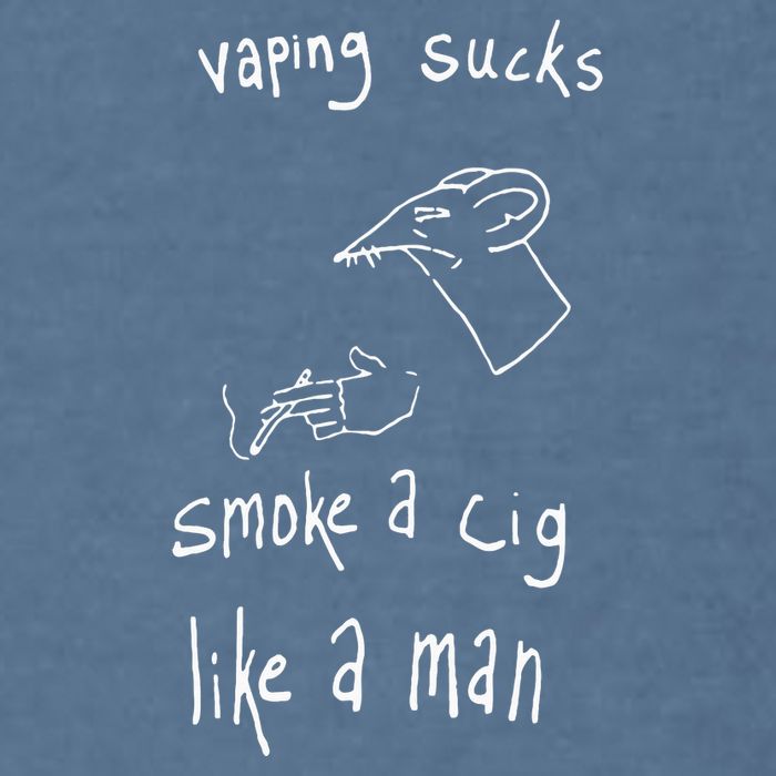 Rat Vaping Sucks Smoke A Cig Like A Man Garment-Dyed Sweatshirt