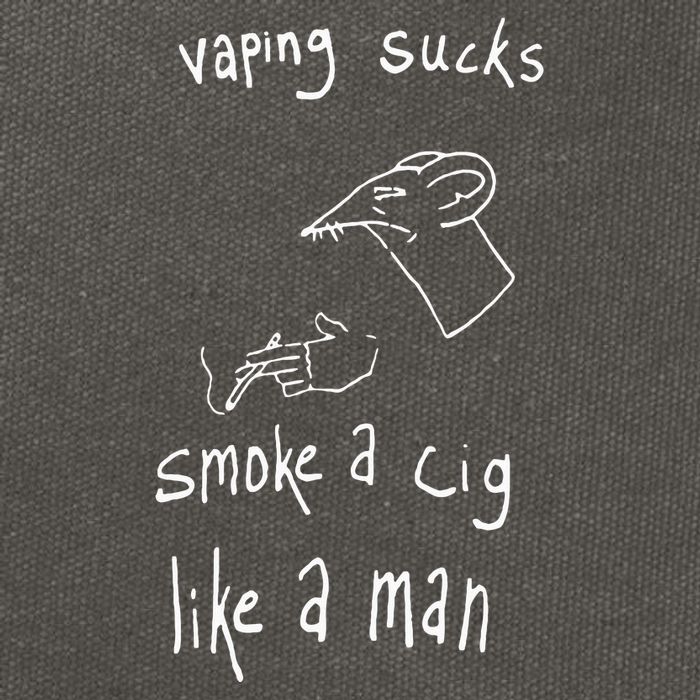Rat Vaping Sucks Smoke A Cig Like A Man Cotton Canvas Backpack