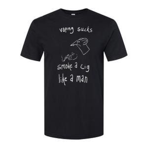 Rat Vaping Sucks Smoke A Cig Like A Man Softstyle CVC T-Shirt