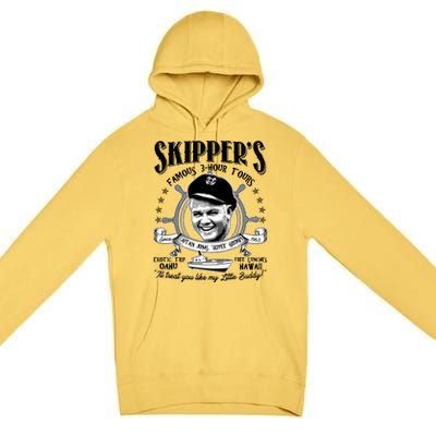 Retro Vintage Skipper's Famous 3Hour Tours Premium Pullover Hoodie