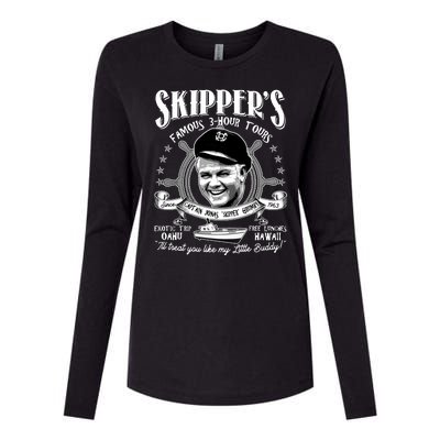 Retro Vintage Skipper's Famous 3Hour Tours Womens Cotton Relaxed Long Sleeve T-Shirt