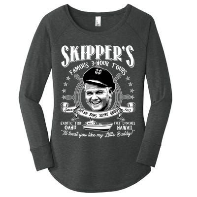 Retro Vintage Skipper's Famous 3Hour Tours Women's Perfect Tri Tunic Long Sleeve Shirt