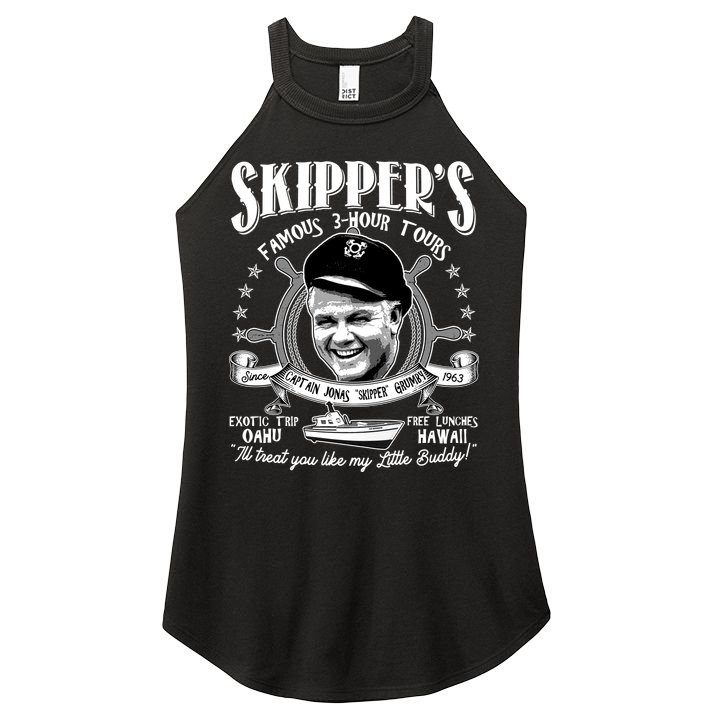 Retro Vintage Skipper's Famous 3Hour Tours Women's Perfect Tri Rocker Tank