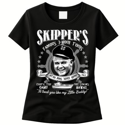 Retro Vintage Skipper's Famous 3Hour Tours Womens T-Shirt