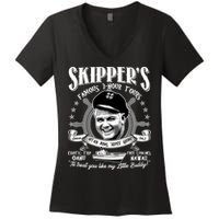 Retro Vintage Skipper's Famous 3Hour Tours Women's V-Neck T-Shirt