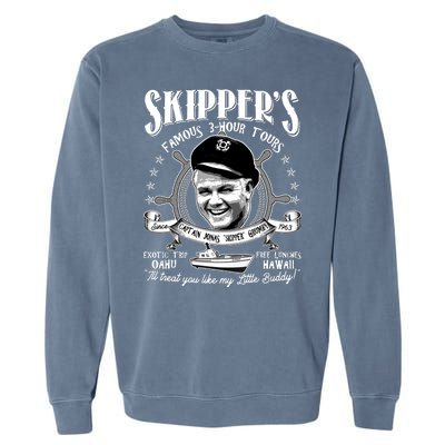 Retro Vintage Skipper's Famous 3Hour Tours Garment-Dyed Sweatshirt