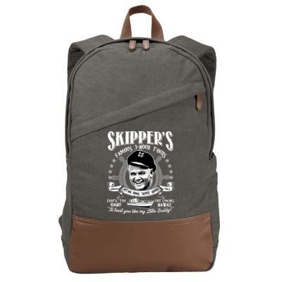 Retro Vintage Skipper's Famous 3Hour Tours Cotton Canvas Backpack