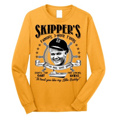 Retro Vintage Skipper's Famous 3Hour Tours Long Sleeve Shirt