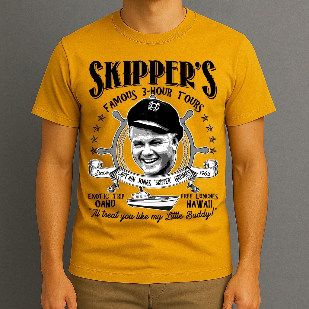 Retro Vintage Skipper's Famous 3Hour Tours T-Shirt