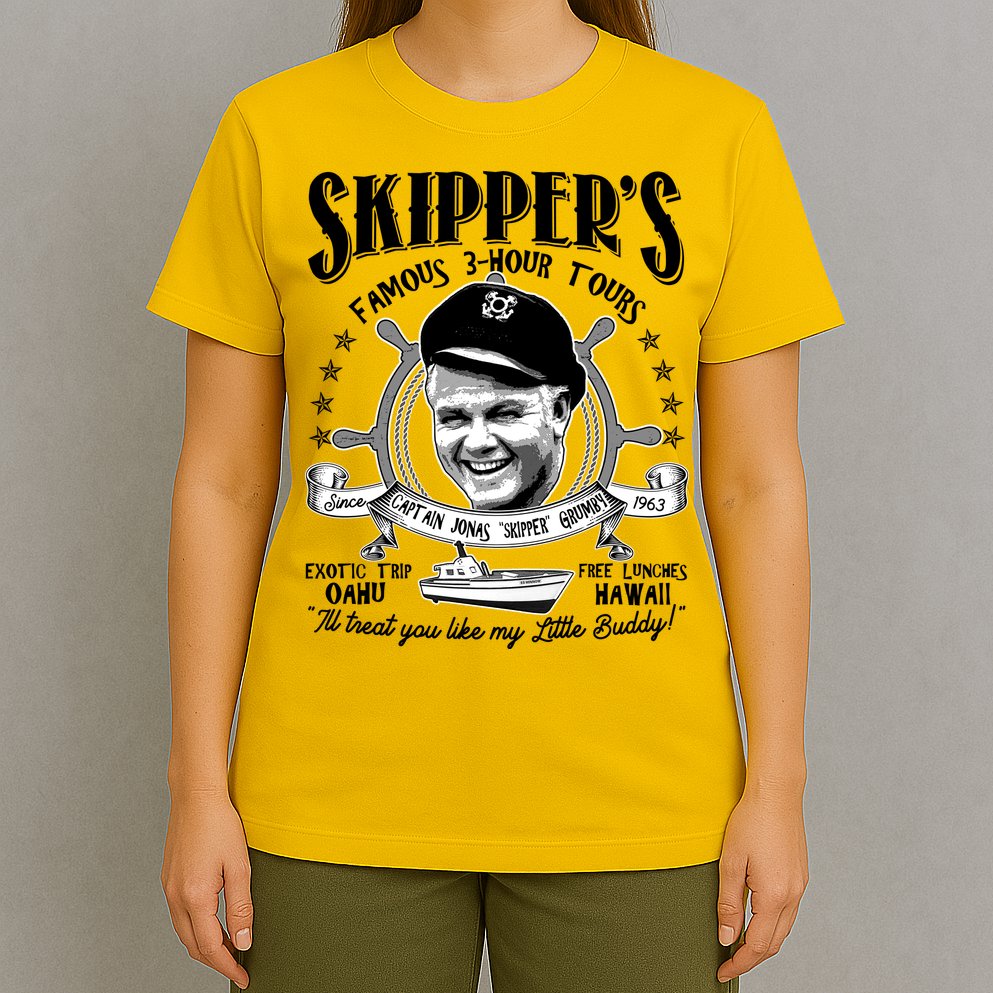 Retro Vintage Skipper's Famous 3Hour Tours T-Shirt