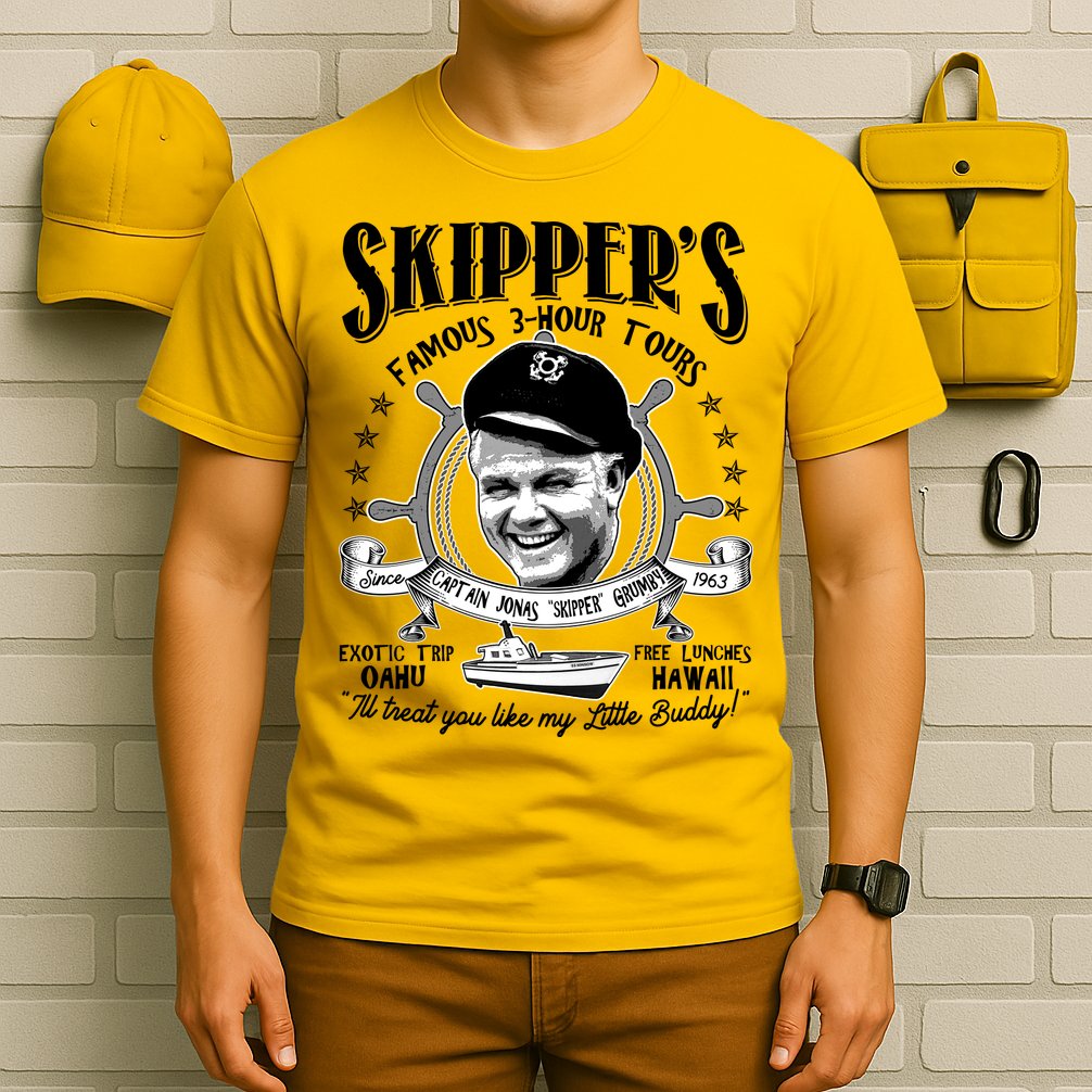 Retro Vintage Skipper's Famous 3Hour Tours T-Shirt