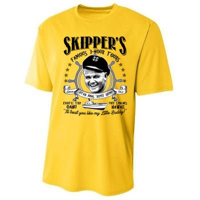 Retro Vintage Skipper's Famous 3Hour Tours Performance Sprint T-Shirt