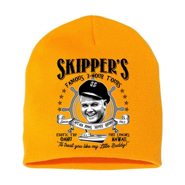 Retro Vintage Skipper's Famous 3Hour Tours Short Acrylic Beanie