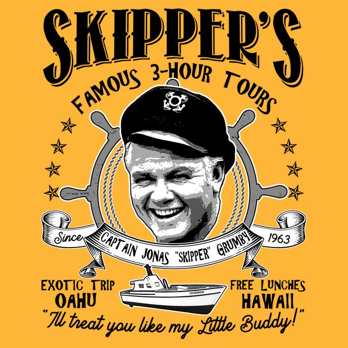 Retro Vintage Skipper's Famous 3Hour Tours Kids T-Shirt