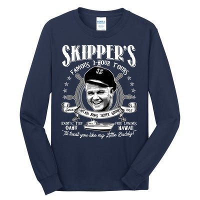 Retro Vintage Skipper's Famous 3Hour Tours Tall Long Sleeve T-Shirt