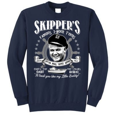 Retro Vintage Skipper's Famous 3Hour Tours Tall Sweatshirt