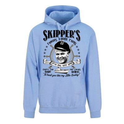 Retro Vintage Skipper's Famous 3Hour Tours Unisex Surf Hoodie