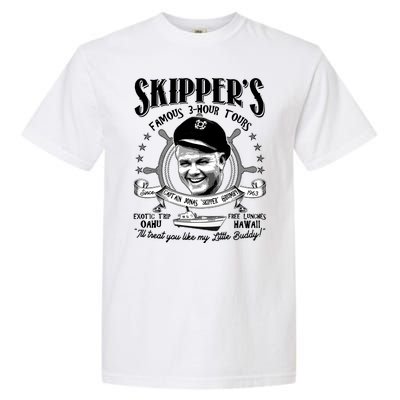 Retro Vintage Skipper's Famous 3Hour Tours Garment-Dyed Heavyweight T-Shirt