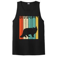 Retro Vintage Siberian Cat Silhouette Siberian Cat Lover PosiCharge Competitor Tank