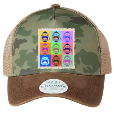 Retro Vintage Shark Attack Pop Art Poster Legacy Tie Dye Trucker Hat