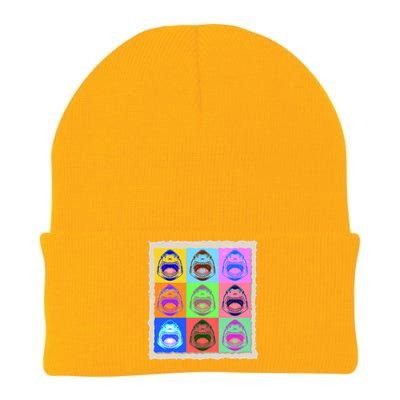 Retro Vintage Shark Attack Pop Art Poster Knit Cap Winter Beanie