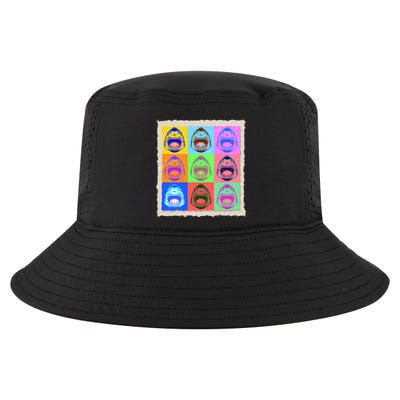 Retro Vintage Shark Attack Pop Art Poster Cool Comfort Performance Bucket Hat