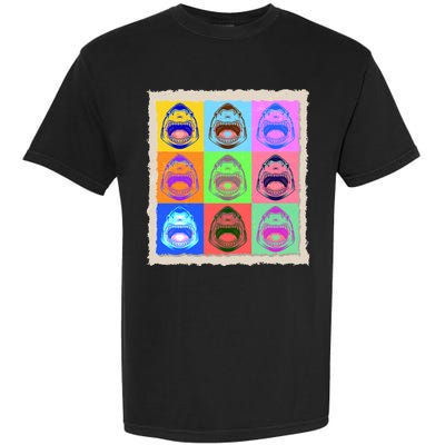 Retro Vintage Shark Attack Pop Art Poster Garment-Dyed Heavyweight T-Shirt