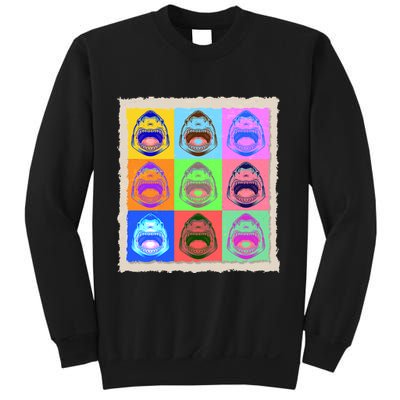 Retro Vintage Shark Attack Pop Art Poster Sweatshirt