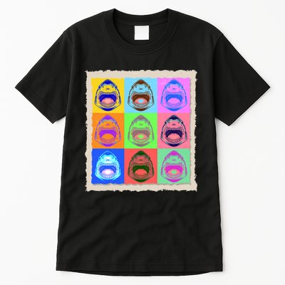 Retro Vintage Shark Attack Pop Art Poster Tall T-Shirt