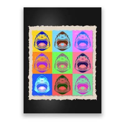 Retro Vintage Shark Attack Pop Art Poster Poster