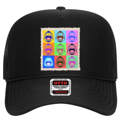 Retro Vintage Shark Attack Pop Art Poster Trucker Hat