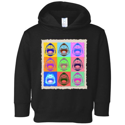 Retro Vintage Shark Attack Pop Art Poster Toddler Hoodie