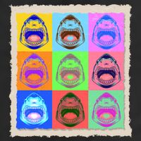 Retro Vintage Shark Attack Pop Art Poster Golf Towel